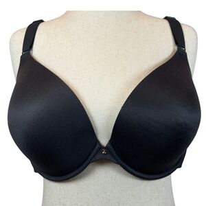 Cacique Black Full Coverage Underwire Bra Back Smoothing Light Lining size 44DDD